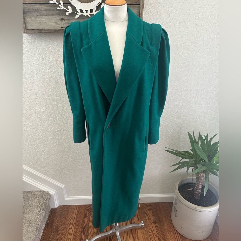 VTG New Editions Green Women's Wool Blend Coat size S/M